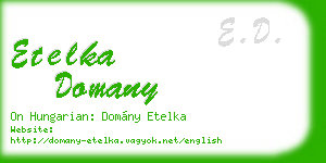 etelka domany business card