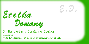 etelka domany business card